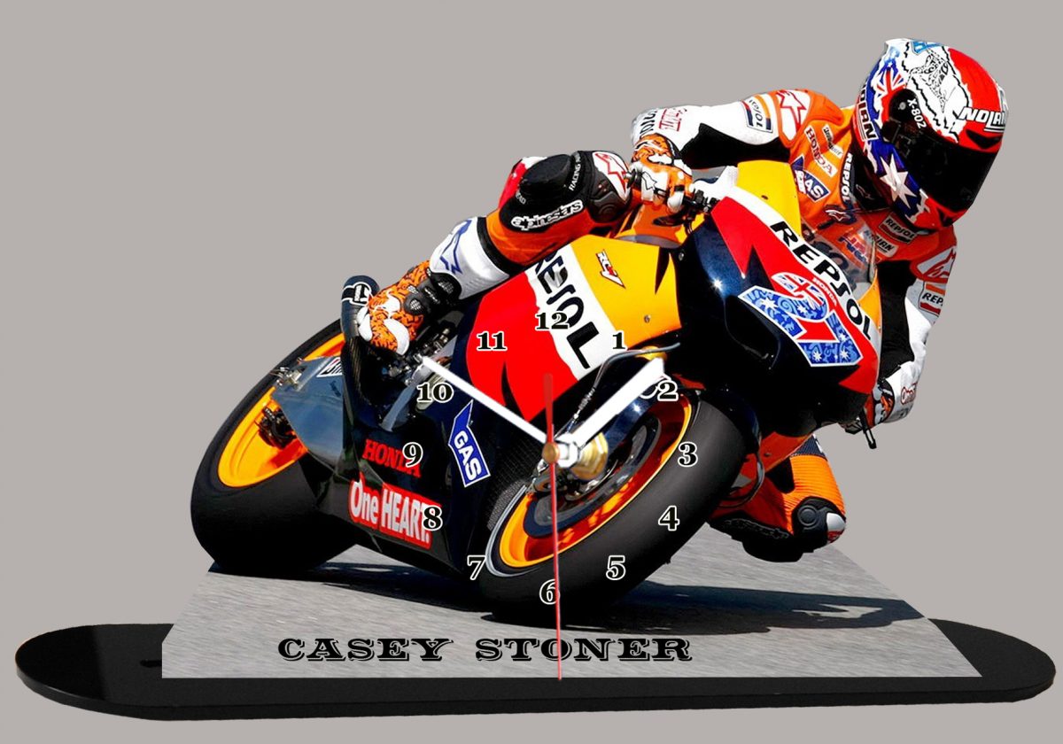 Casey Stoner Moto  GP Honda Repsol  en horloge miniature 